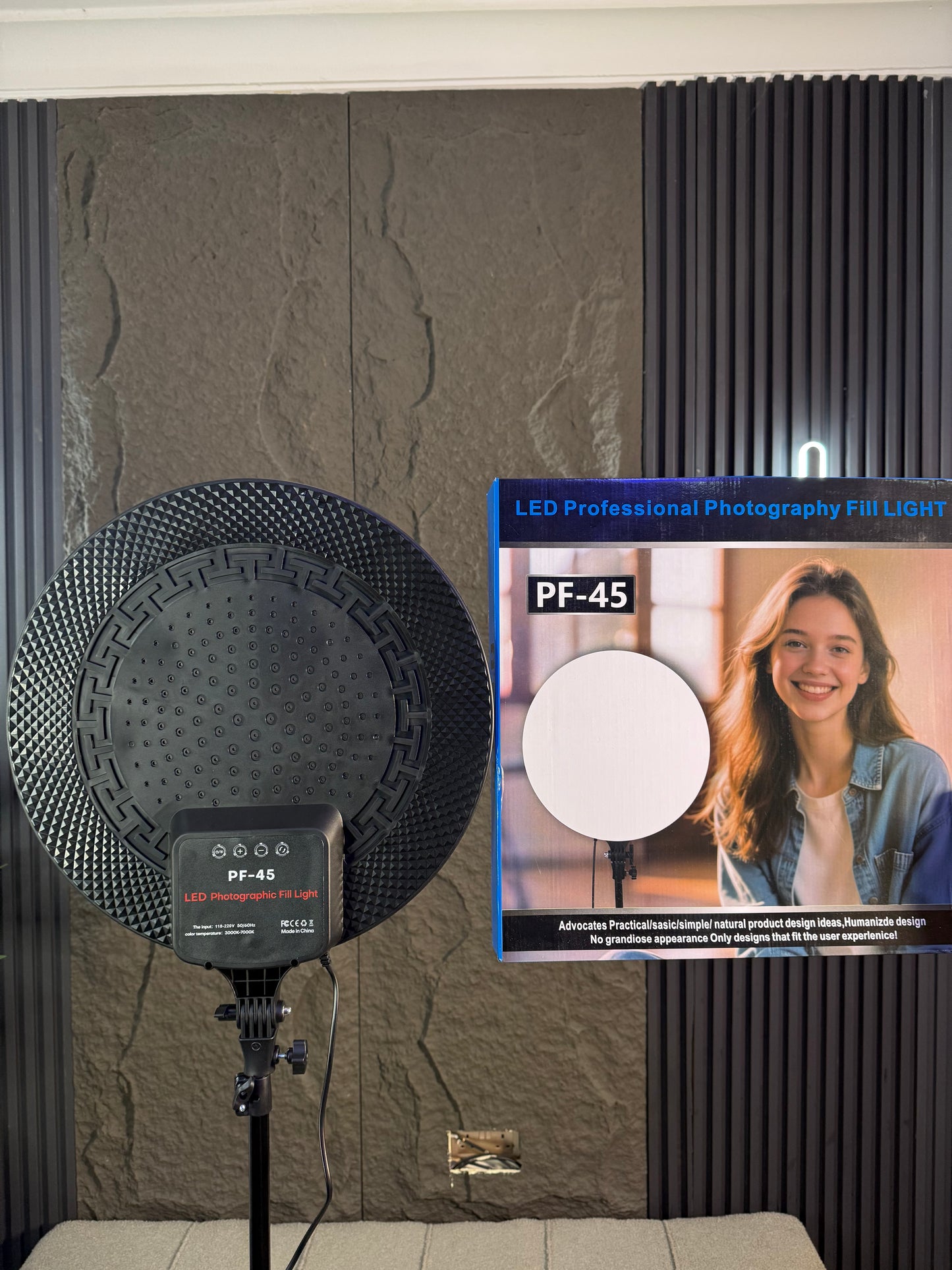 # 0 PF-45 LED LIGHT WITH FREE STAND (CIRCULAR LIGHT)