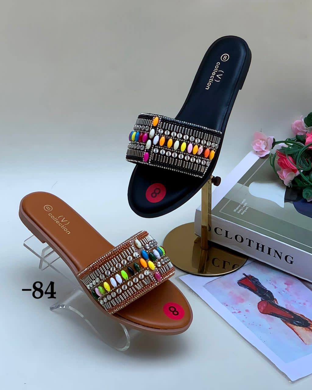 # 0 Shinning bead Slippers